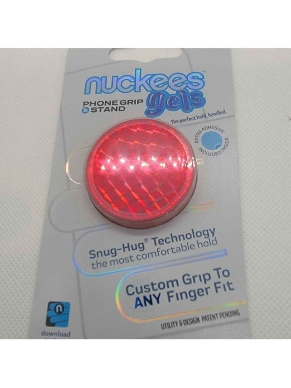 Nuckees trends Phone Grip & stand  Red Holographic Design